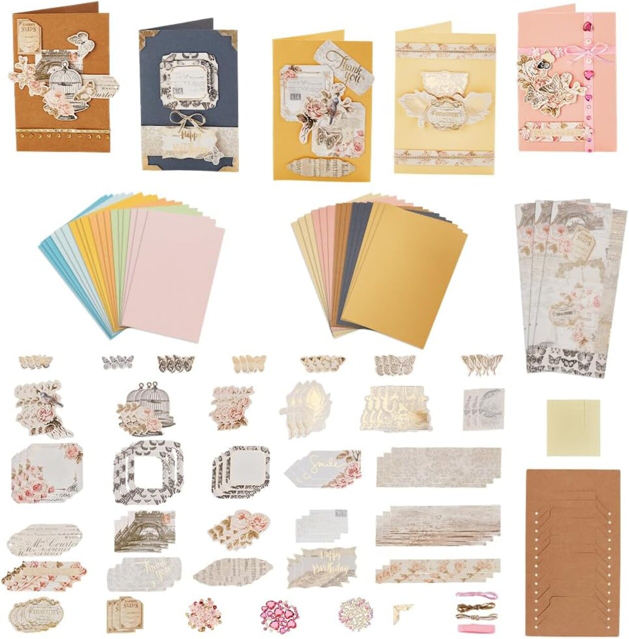 Card Making Kits, Handmade Greeting Card Sets Make Your Own Card Crafts for Thanksgiving Birthday Present Classroom Exchange